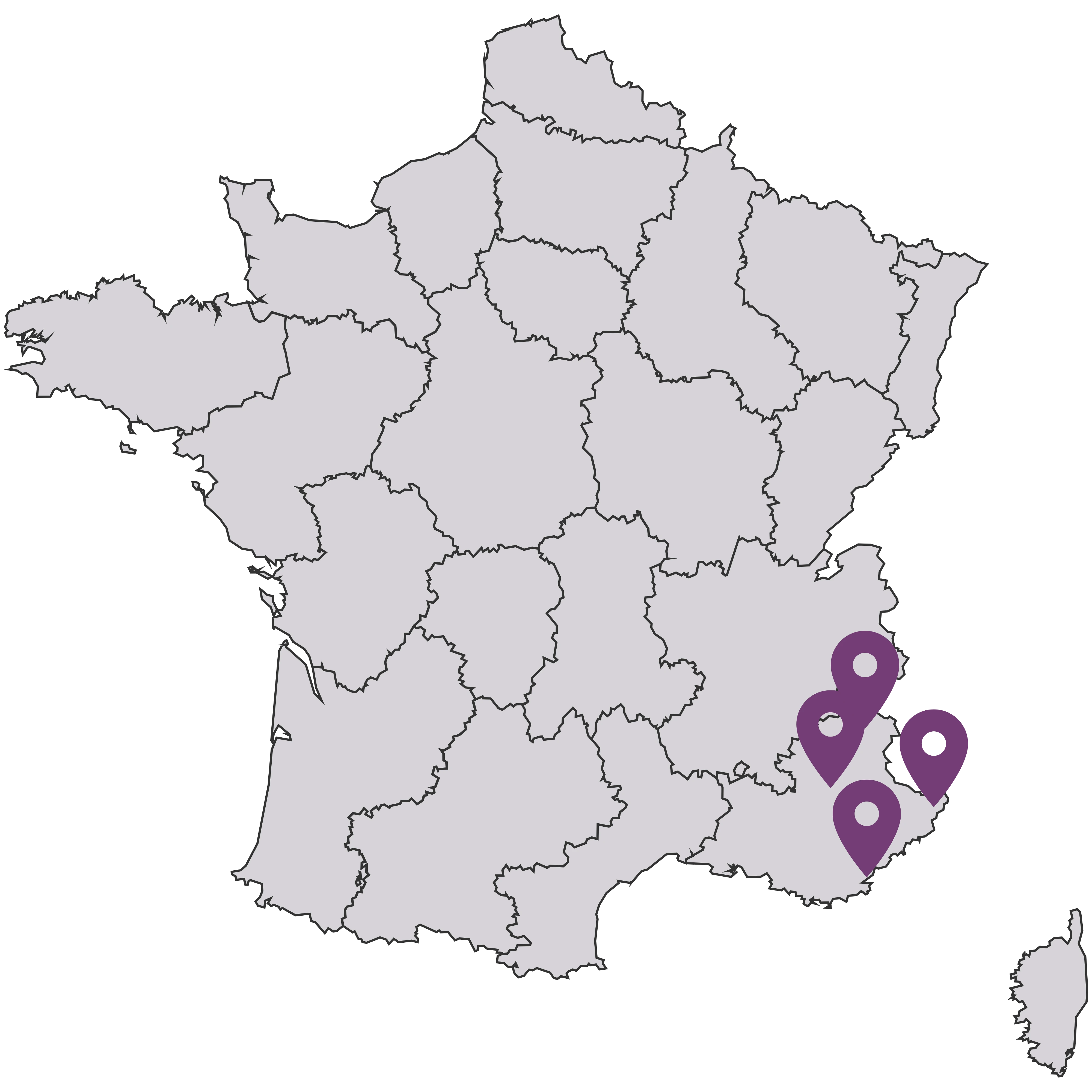 Carte de la France