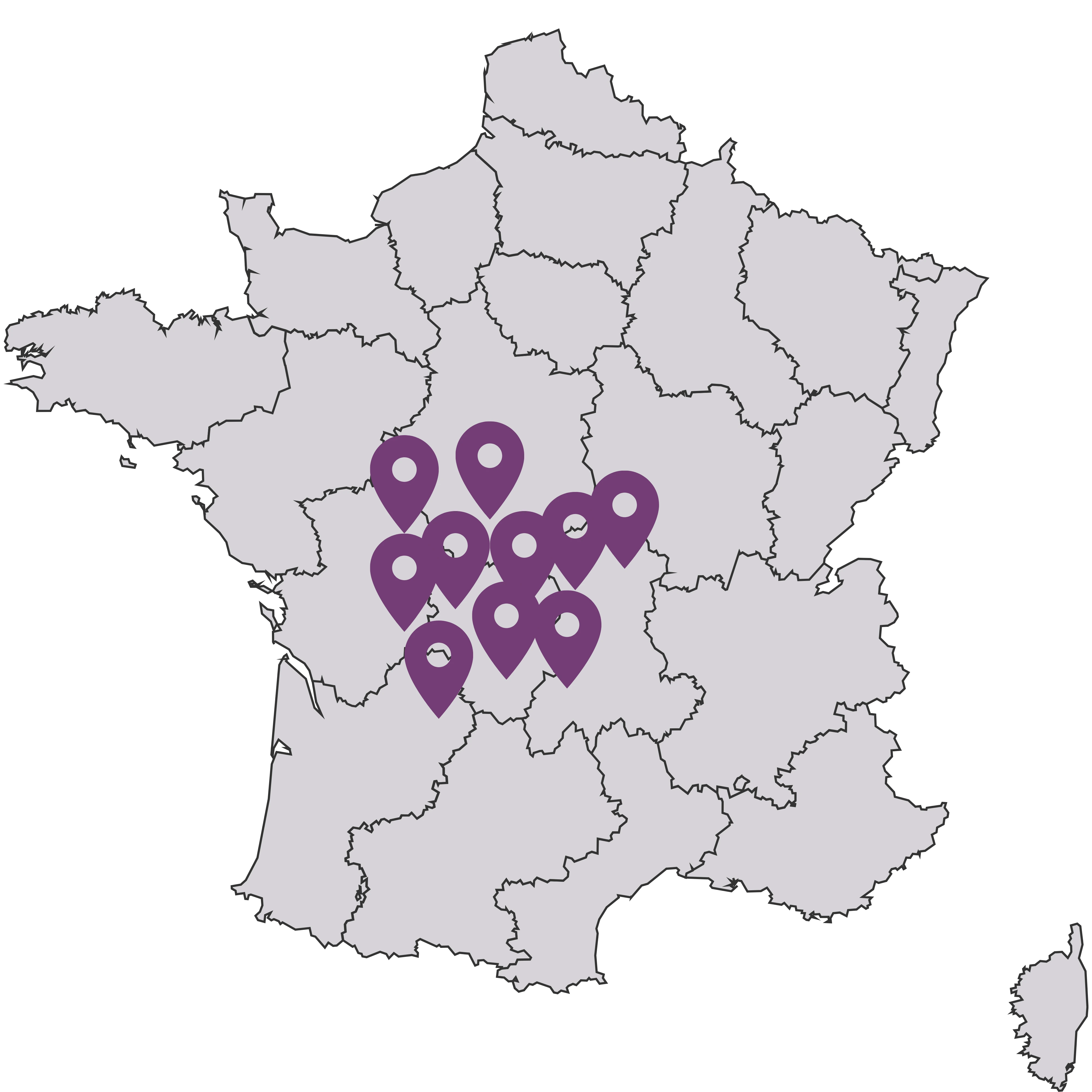 Carte de la France